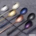 Lwestine 7Pcs Luxurious Stainless Steel Coffee Teaspoons 8 Long Handle Coffee Dessert Spoon - B078Y4RG2Z